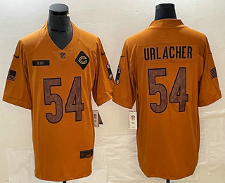 Men's Chicago Bears #54 Brian Urlacher Brown 2023 Salute To Service Limited Stitched Jersey