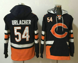 Men's Chicago Bears #54 Brian Urlacher NEW Navy Blue Pocket Stitched NFL Pullover Hoodie