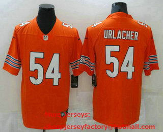 Men's Chicago Bears #54 Brian Urlacher Orange 2017 Vapor Untouchable Stitched NFL Nike Limited Jersey