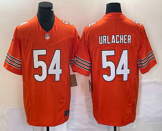 Men's Chicago Bears #54 Brian Urlacher Orange 2023 FUSE Vapor Limited Stitched Jersey