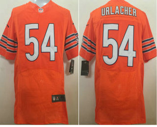 Men's Chicago Bears #54 Brian Urlacher Orange Alternate Stitched NFL Nike Elite Jersey