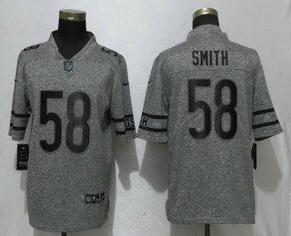Men's Chicago Bears #58 Roquan Smith 2017 Vapor Untouchable Stitched NFL Nike Gray Gridiron Limited Jersey