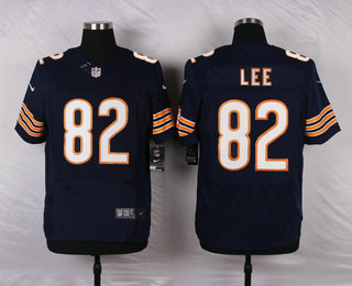 Men's Chicago Bears #82 Khari Lee Navy Blue Team Color NFL Nike Elite Jersey