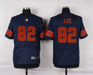Men's Chicago Bears #82 Khari Lee Navy Blue With Orange Alternate NFL Nike Elite Jersey
