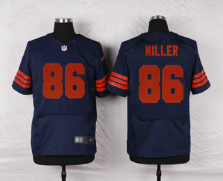Men's Chicago Bears #86 Zach Miller Navy Blue With Orange Alternate NFL Nike Elite Jersey