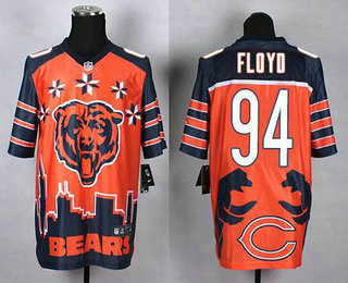 Men's Chicago Bears #94 Leonard Floyd Nike 2015 Noble Fashion Elite Jersey