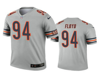 Men's Chicago Bears #94 Leonard Floyd Silver Inverted Legend Jersey