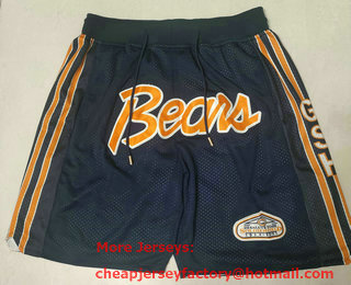 Men's Chicago Bears Navy Blue Just Don Shorts 01