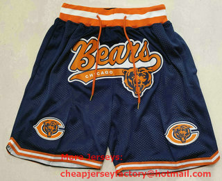 Men's Chicago Bears Navy Blue Just Don Shorts