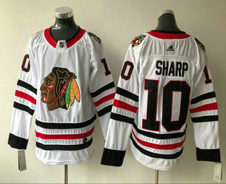 Men's Chicago Blackhawks #10 Patrick Sharp White 2017-2018 Hockey Stitched NHL Jersey
