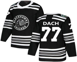 Men's Chicago Blackhawks #77 Kirby Dach Black 2019 Winter Classic adidas Hockey Stitched NHL Jersey