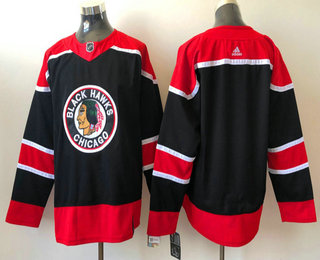 Men's Chicago Blackhawks Blank Black 2021 Retro Stitched NHL Jersey