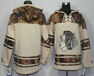 Men's Boston Bruins Blank Old Time Hockey Cream With Camo Hoodie