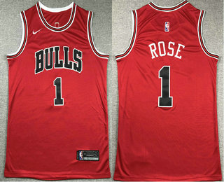Men's Chicago Bulls #1 Derek Rose Red Nike 2021 Stitched Jersey
