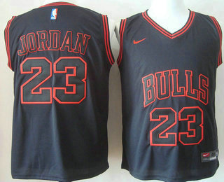 Men's Chicago Bulls #23 Michael Jordan 2017 Black Chicago Fashion Stitched NBA Nike Basketball Jersey