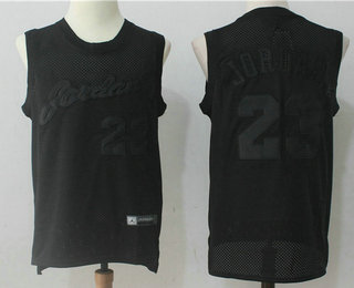 Men's Chicago Bulls #23 Michael Jordan All Black Chicago Fashion Stitched NBA Nike Basketball Jersey