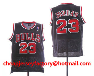 Men's Chicago Bulls #23 Michael Jordan Black With Bulls Jersey