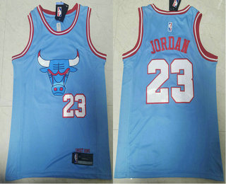 Men's Chicago Bulls #23 Michael Jordan Blue 2020 City Edition NBA Swingman Jersey