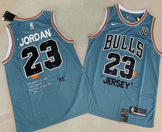Men's Chicago Bulls #23 Michael Jordan Blue 85 Anniversary Nike Swingman Jersey