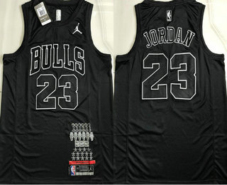 Men's Chicago Bulls #23 Michael Jordan MVP Black 2020 Brand Jordan AU Stitched NBA Jersey