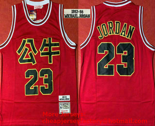 Men's Chicago Bulls #23 Michael Jordan Red 2019 Chinese New Year Swingman Mitchell & Ness Jersey