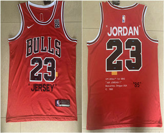 Men's Chicago Bulls #23 Michael Jordan Red 85 Anniversary Nike Swingman Jersey