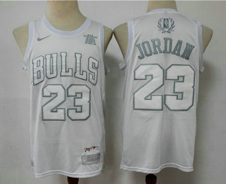Men's Chicago Bulls #23 Michael Jordan White 2020 MVP Nike Swingman Stitched NBA Jersey
