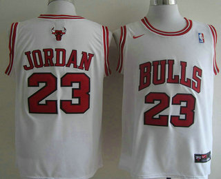 Men's Chicago Bulls #23 Michael Jordan White Fashion Stitched NBA Nike Swingman Jersey