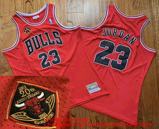 Men's Chicago Bulls #33 Scottie Pippen 1993-2013 20th Champions Patch  Red Hardwood Classics Soul AU Throwback Jersey