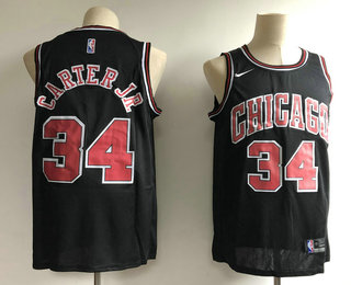Men's Chicago Bulls #34 Wendell Carter Jr. Black 2018 Nike Swingman Stitched NBA Jersey