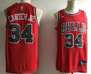 Men's Chicago Bulls #34 Wendell Carter Jr. Red 2018 Nike Swingman Stitched NBA Jersey