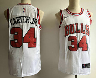 Men's Chicago Bulls #34 Wendell Carter Jr. White 2018 Nike Swingman Stitched NBA Jersey