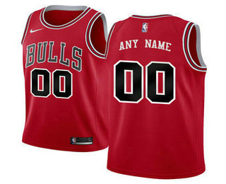 Men's Chicago Bulls Nike Red Swingman Custom Jersey - Icon Edition