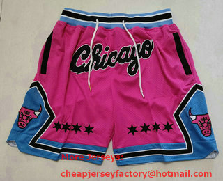 Men's Chicago Bulls Pink Just Don Swingman Throwback Shorts