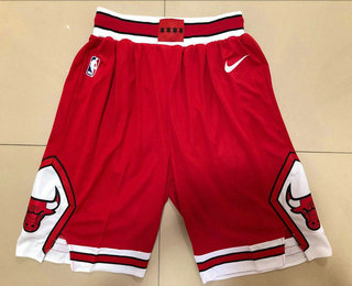 Men's Chicago Bulls Red 2019 Nike Swingman Stitched NBA Shorts