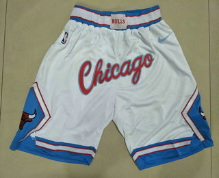 Men's Chicago Bulls White With Chicago Nike City Edition Swingman Shorts