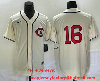 Men's Chicago Cubs #16 Patrick Wisdom 2022 Cream Field of Dreams Cool Base Stitched Baseball Jersey