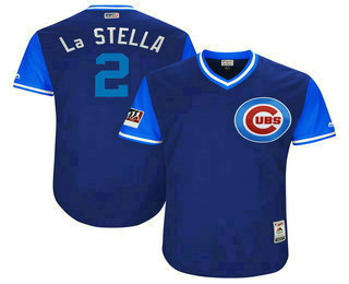 Men's Chicago Cubs #2 Tommy La Stella La Stella Royal With Light Blue 2018 Players' Weekend Authentic Jersey