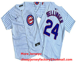 Men's Chicago Cubs #24 Cody Bellinger White Limited Stitched Jersey