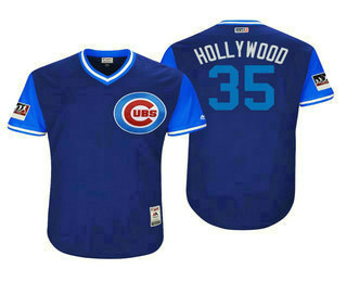 Men's Chicago Cubs #35 Cole Hamels Hollywood Royal With Light Blue 2018 Players' Weekend Authentic Jersey