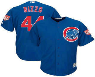 Men's Chicago Cubs #44 Anthony Rizzo Blue 2019 Spring Training Cool Base Jersey