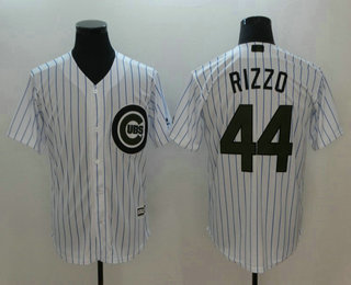 Men's Chicago Cubs #44 Anthony Rizzo White 2018 Memorial Day Stitched MLB Cool Base Jersey