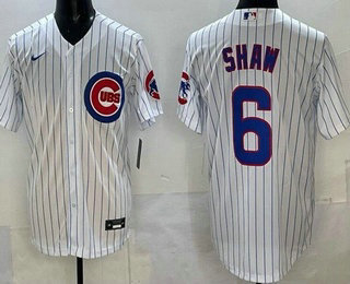 Men's Chicago Cubs #6 Matt Shaw White Limited Jersey