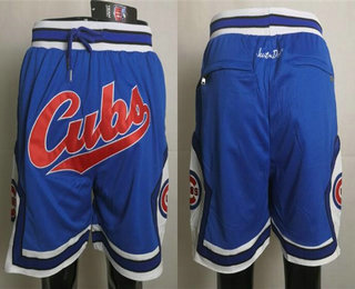Men's Chicago Cubs Blue Just Don Shorts Swingman Shorts