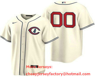 Men's Chicago Cubs Customized Cream 2022 Field of Dreams Cool Base Jersey