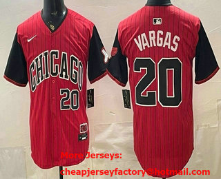 Men's Chicago White Sox #20 Miguel Vargas Red 2025 City Connect Limited Stitched Jersey