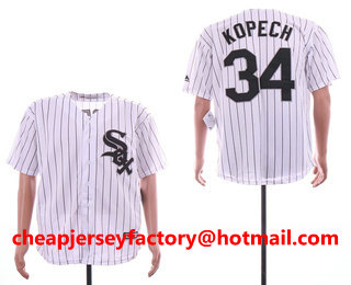 Men's Chicago White Sox #34 Michael Kopech White Home Stitched MLB Cool Base Jersey