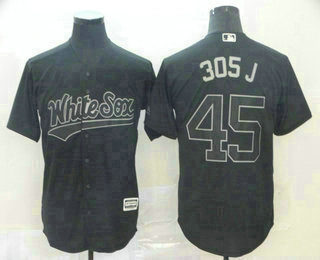Men's Chicago White Sox #45 Michael Jordan 305 J Black 2019 Players' Weekend Stitched Nickname Jersey