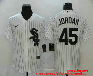 Men's Chicago White Sox #45 Michael Jordan White Stitched MLB Cool Base Nike Jersey