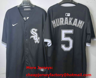 Men's Chicago White Sox #5 Munetaka Murakami Black Limited Jersey